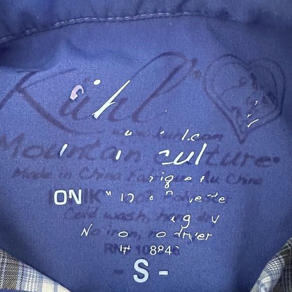 Kuhl Mountain Culture Ionik Blue and White Plaid Shirt UPF 30 - Picture 9 of 10